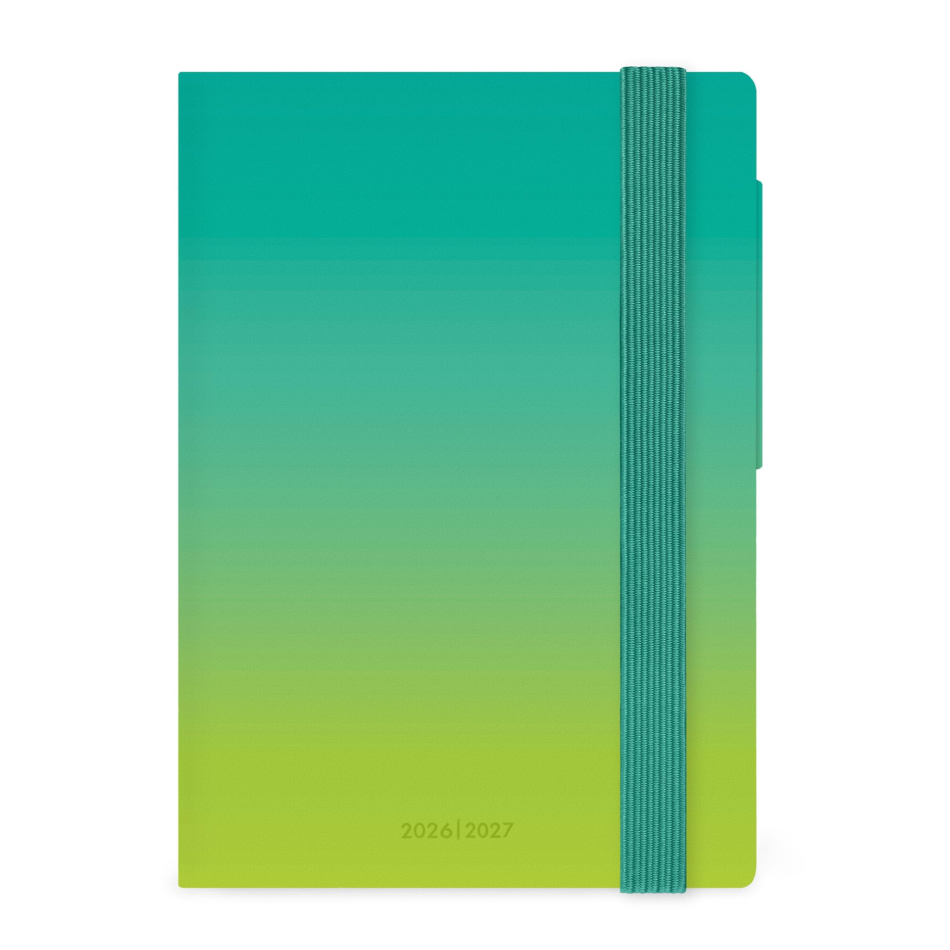 Legami - Daily diary 2026-2027, Shades of Green, 16 months, small, diary from September 2026 to December 2027, elastic closure, FSC certified paper, with monthly planner, 9.5 x 13.5 cm