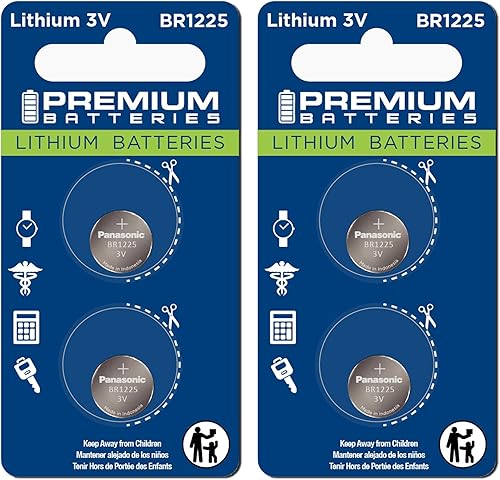 4 pilas de litio Panasonic CR1225 / BR1225 de 3 voltios