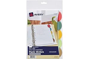 Avery Insertable Style Edge Plastic Mini Binder Dividers