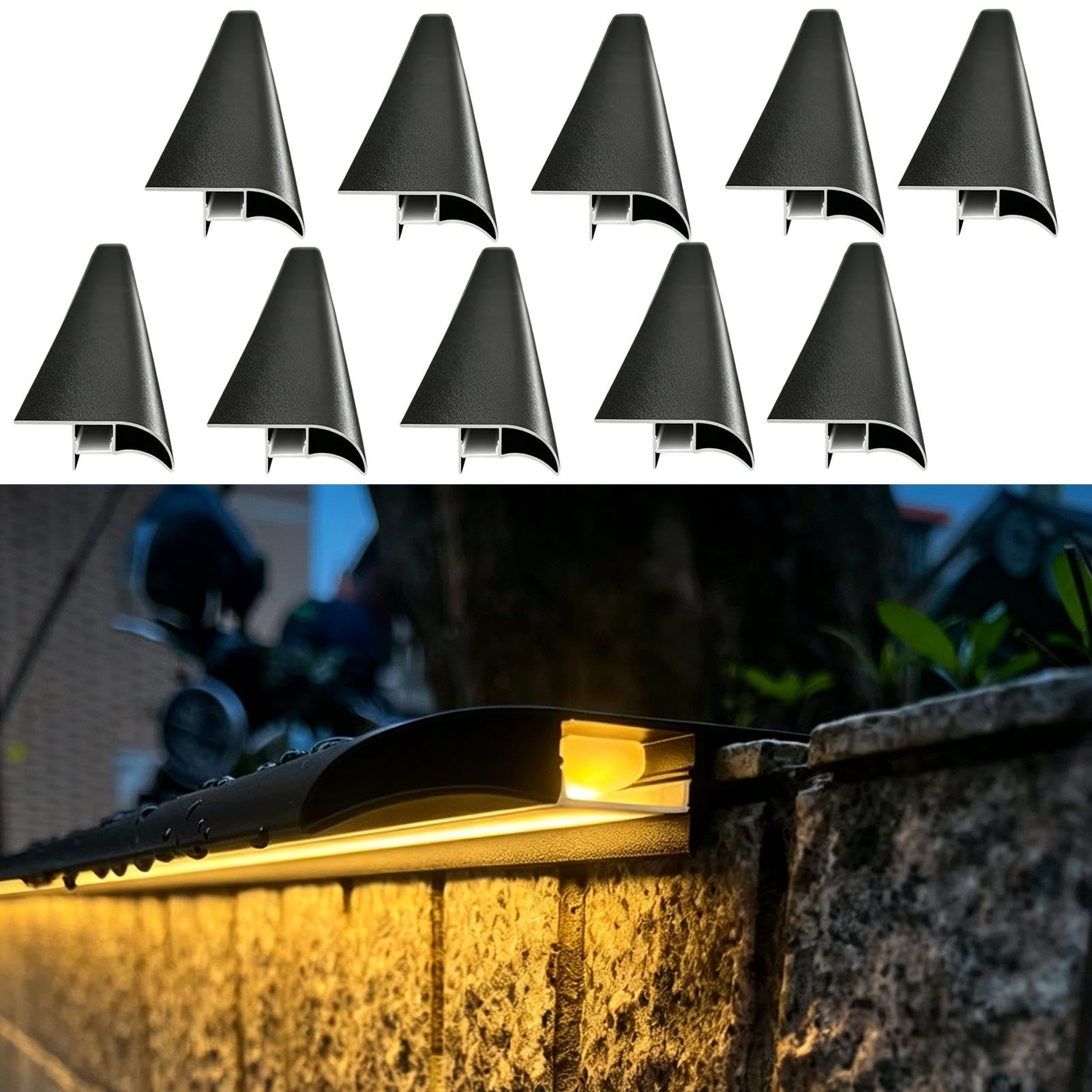 Perfil Goterón Perfil de Goteo 5 cm con Canal LED, Aluminio para Lluvia