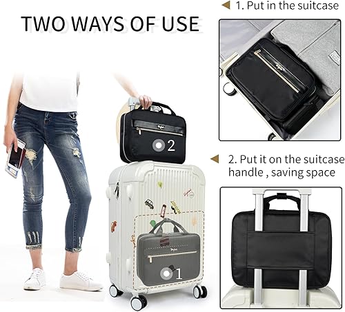 Miniatura 4 de Neceser de viaje, bolsa de aseo colgante para mujeres y hombres, bolsa de maquillaje para cosméticos, bolsas grandes para artículos de aseo para