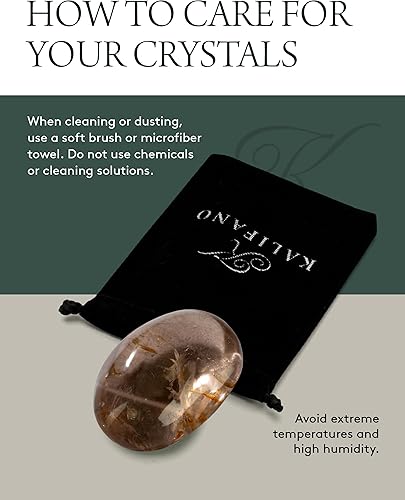 Miniatura 5 de KALIFANO AAA+ - Piedra de palma de cuarzo ahumado  Cristal de cuarzo Ahumado de alta energía de Brasil  Roca de Wicca de Reiki natural con efectos