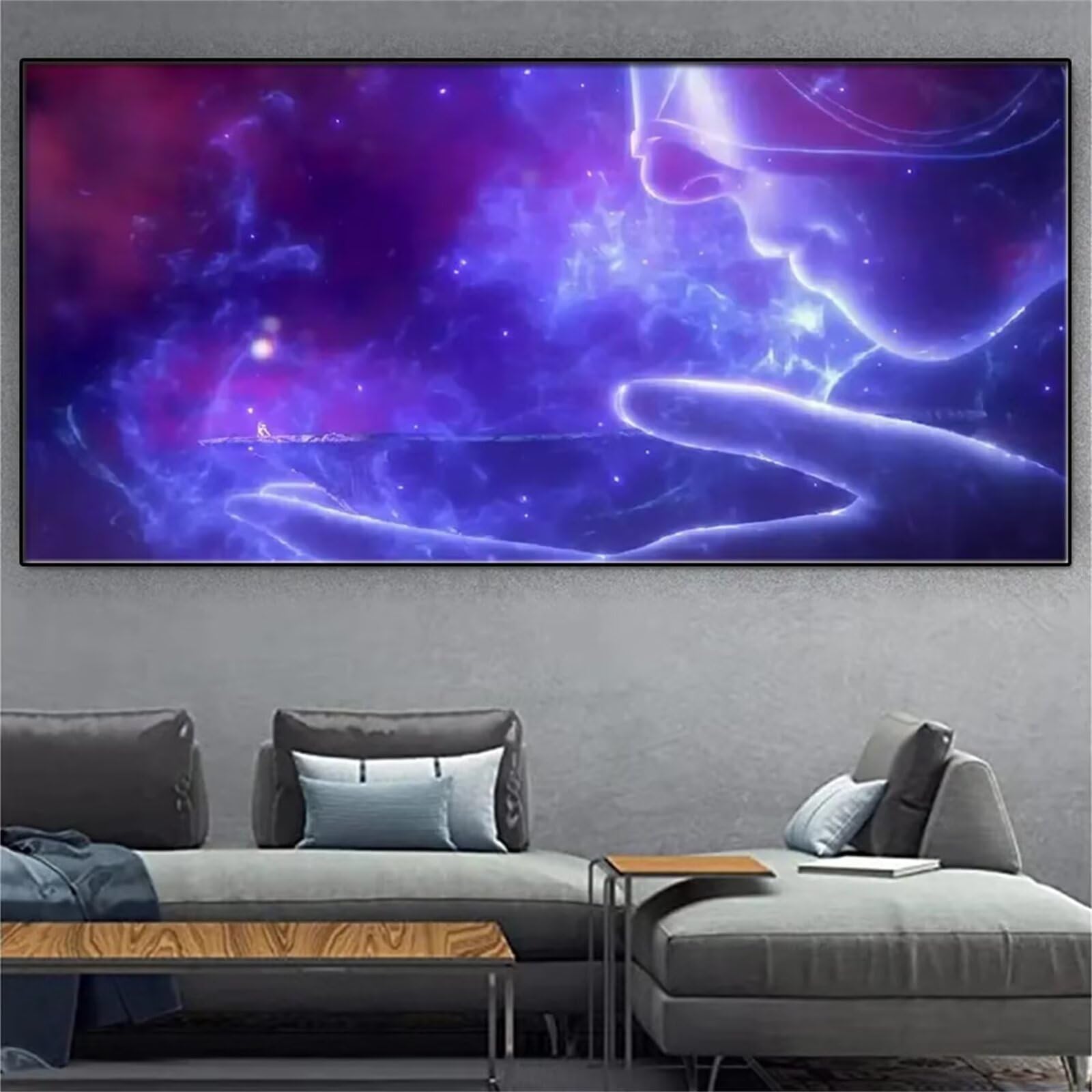 Peinture diamant bleu swoosh 50x100cm pour adulte et enfant