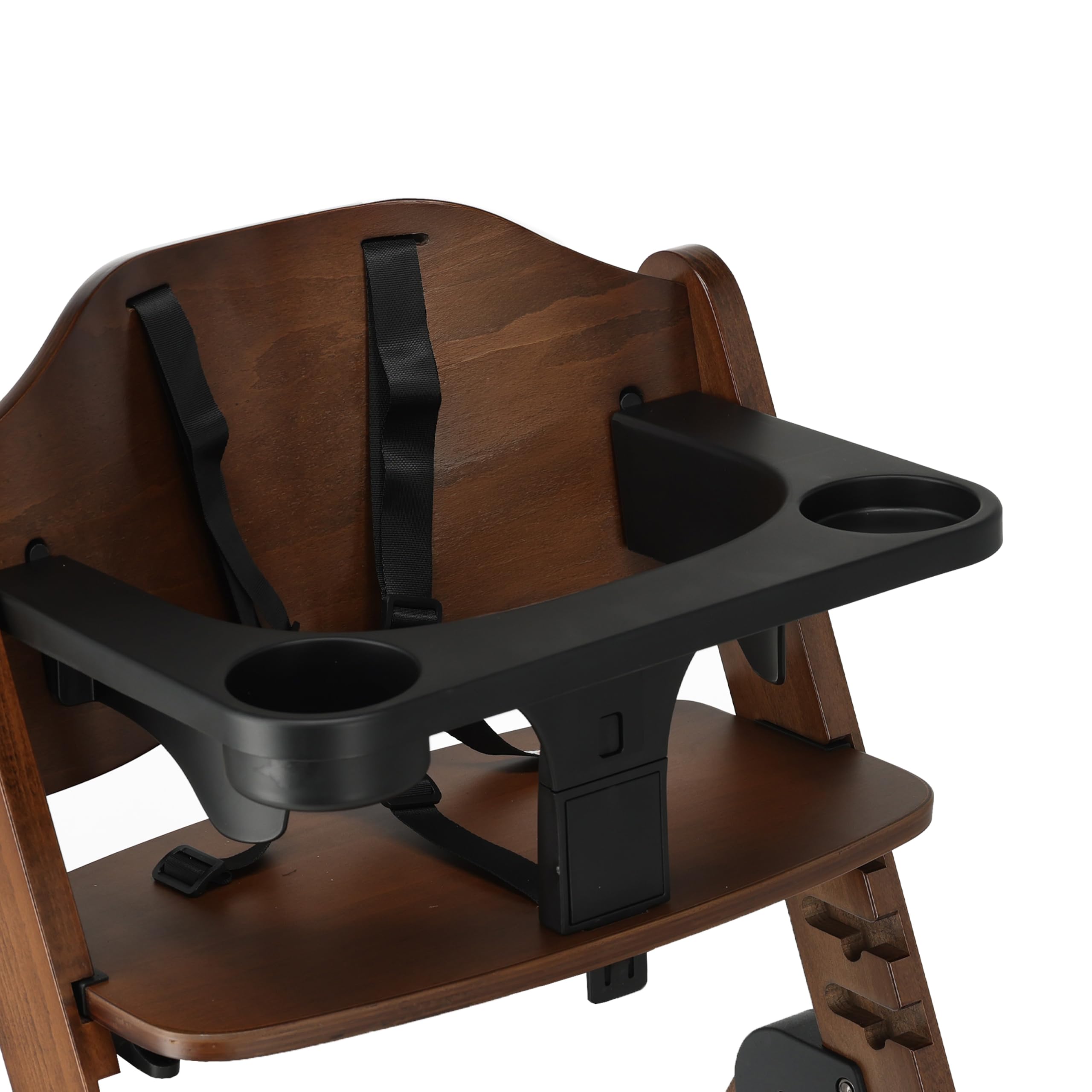 Chaise haute Deryan Odin pour bébé et enfant, marron foncé