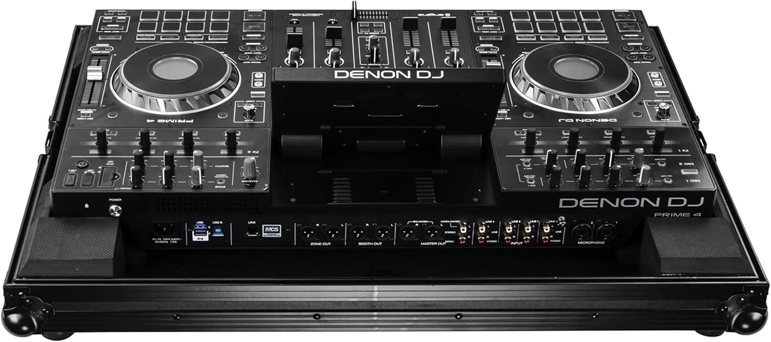 Odyssey FZDNPRIME4BL Denon Prime 4 Black Low Profile Flight Case