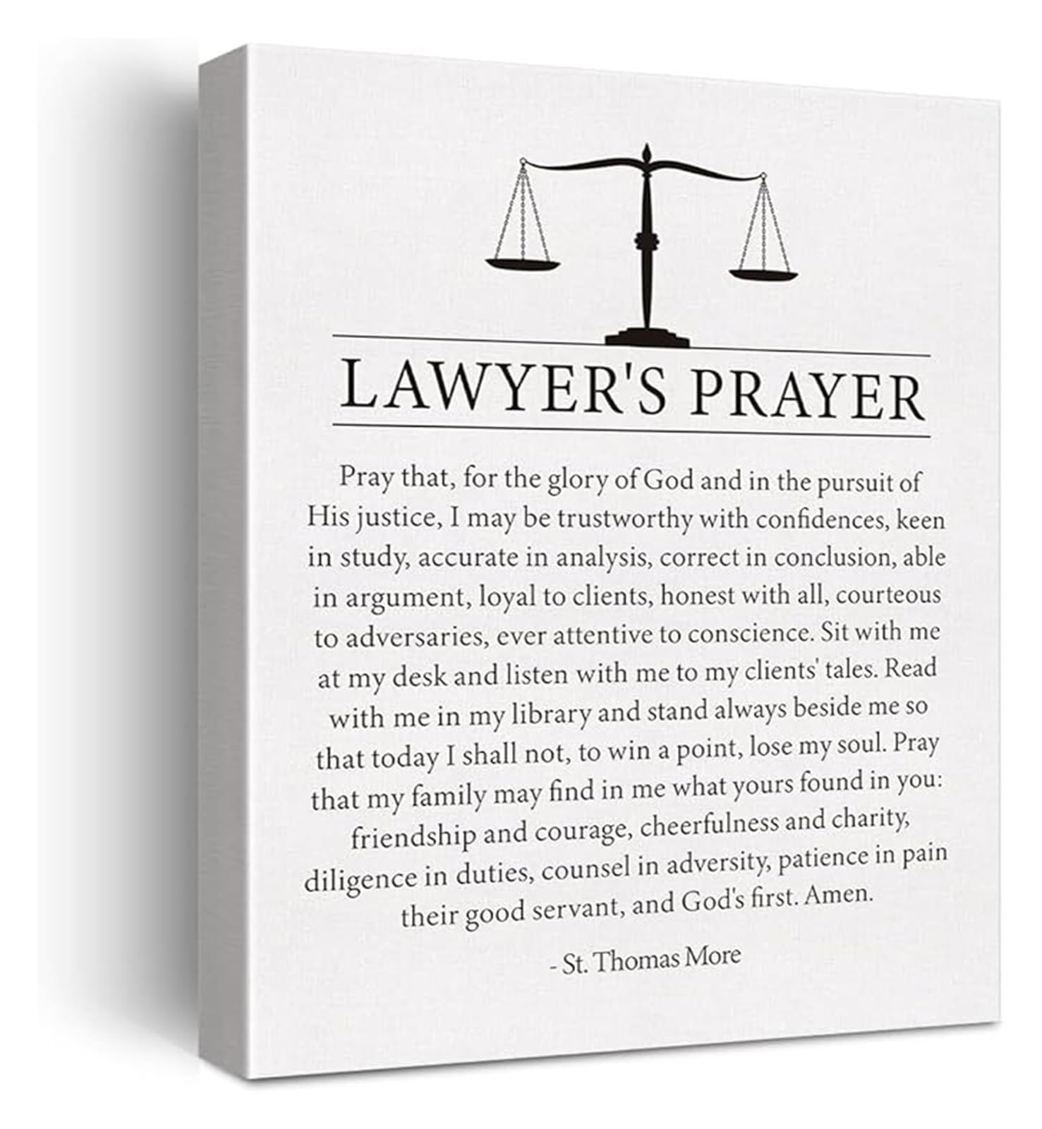 GYQYJPFZM Modern Lawyer Painting Canvas Print Lawyers Prayer Wall-Art Poster Law Office Decor Attorneys Gift(Unframed,12x18inch(30x45cm))