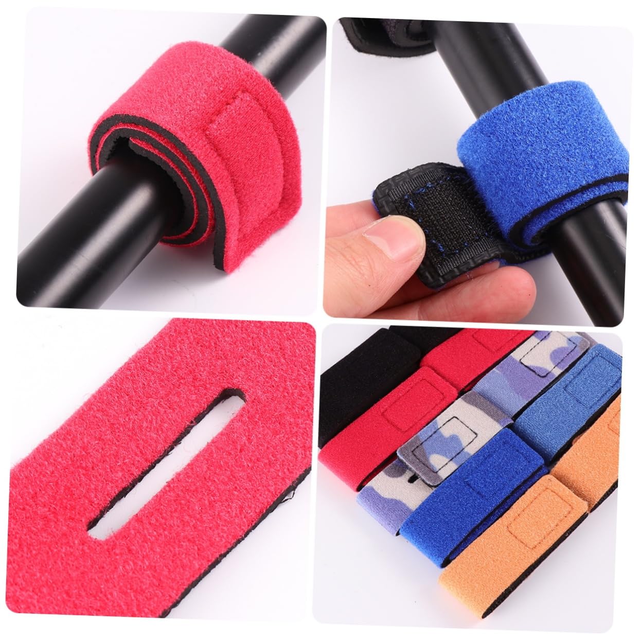 SUPVOX 10 Pack Fishing Rod Straps Belt Holder Fishing Accessories Durable Nylon Easy to Tie Protect Your Rod (Camouflage)