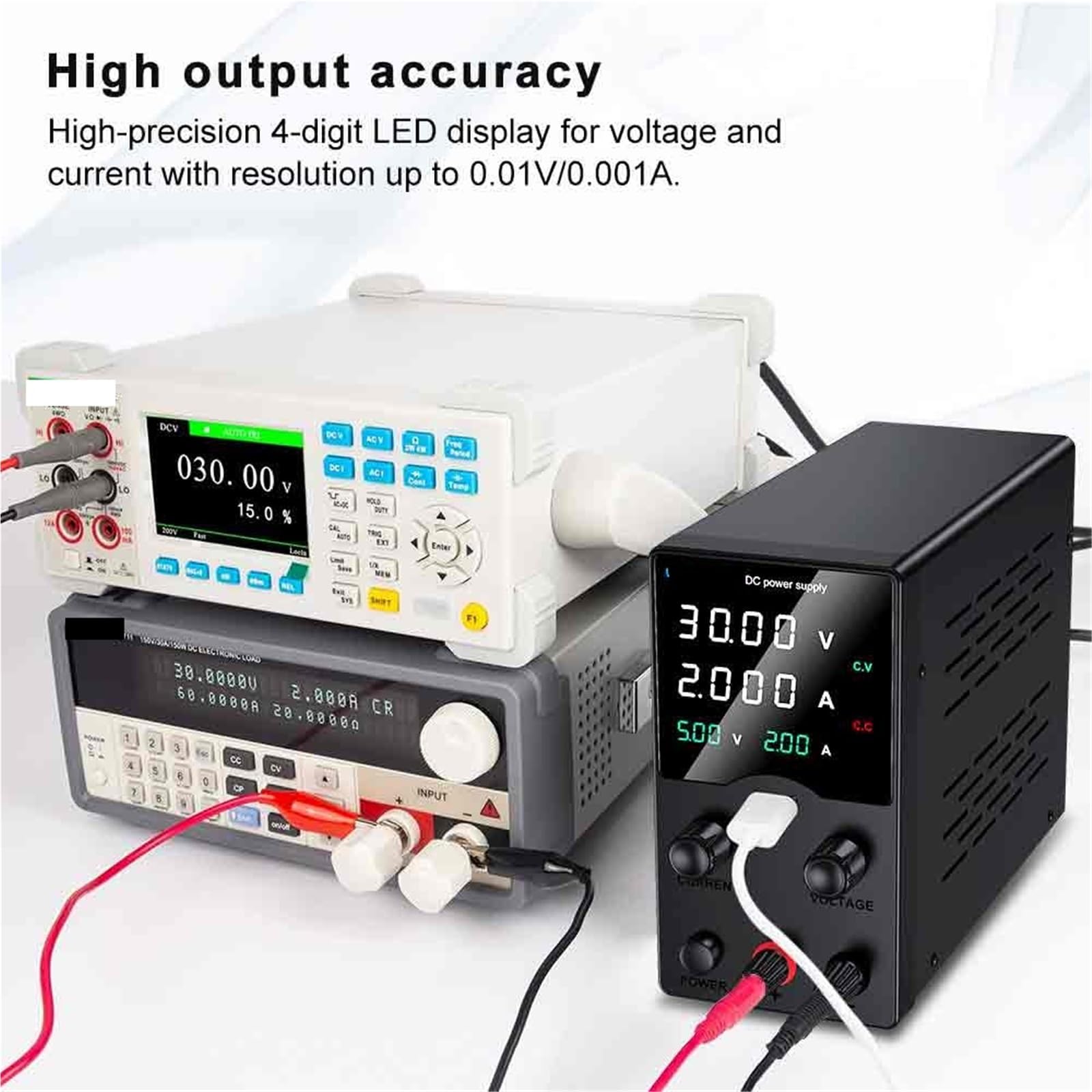 Fuente De Alimentación CC Laboratorio Ajustable, Banco, Regulador Voltaje Estabilizado E Interruptor For Reparación, Alta Precisión(GA305H(0-30V/0-5A))