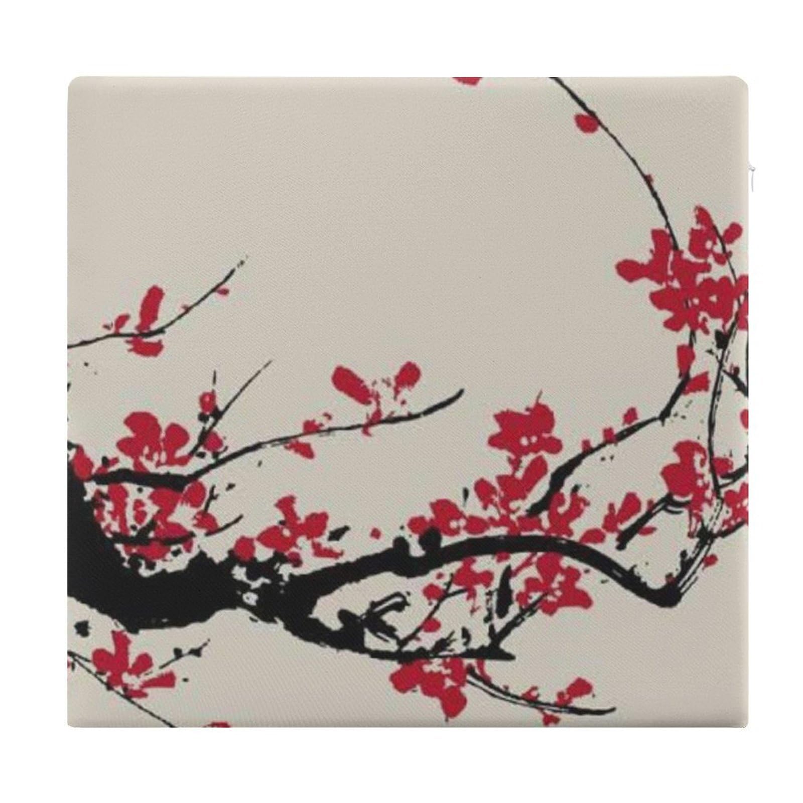Cojín viscoelástico floral japonés de 38x35 cm con funda extraíble para comedor