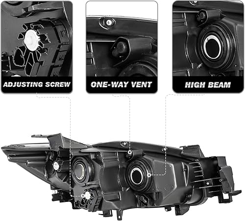 Miniatura 4 de Conjunto de faros delanteros para Mazda CX-5 Factory 2013-2016 tipo halógeno Reemplazo de faros delanteros para el lado del pasajero y del conductor