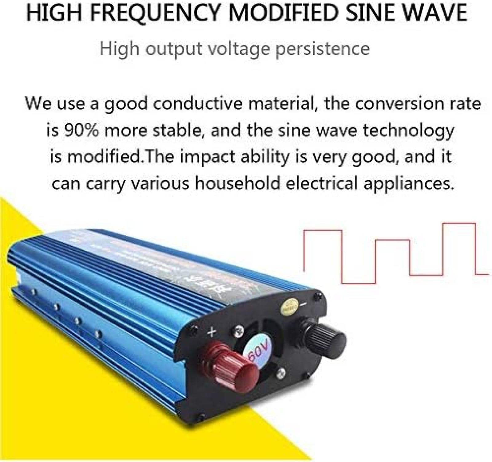Zmodyfikowany falownik sinusoidalny Dc 12 V / 24 V / 36 V / 48 V / 60 V / 72 V na AC 220 V / 230 V, Przetwornica napięcia 1200 W 1600 W 2200 W, Przetwornica ze złączem USB na kemping, podróż