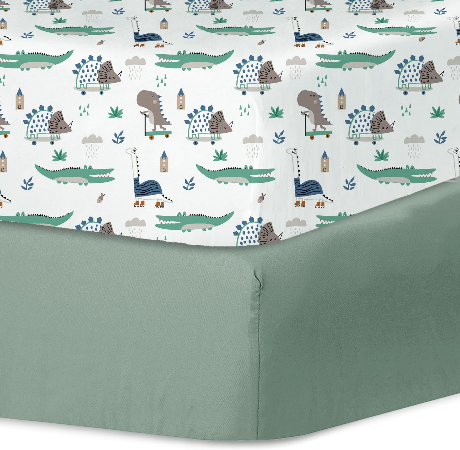 Little Grape Land Crib Sheets for Girls and Boys, 2pk Baby