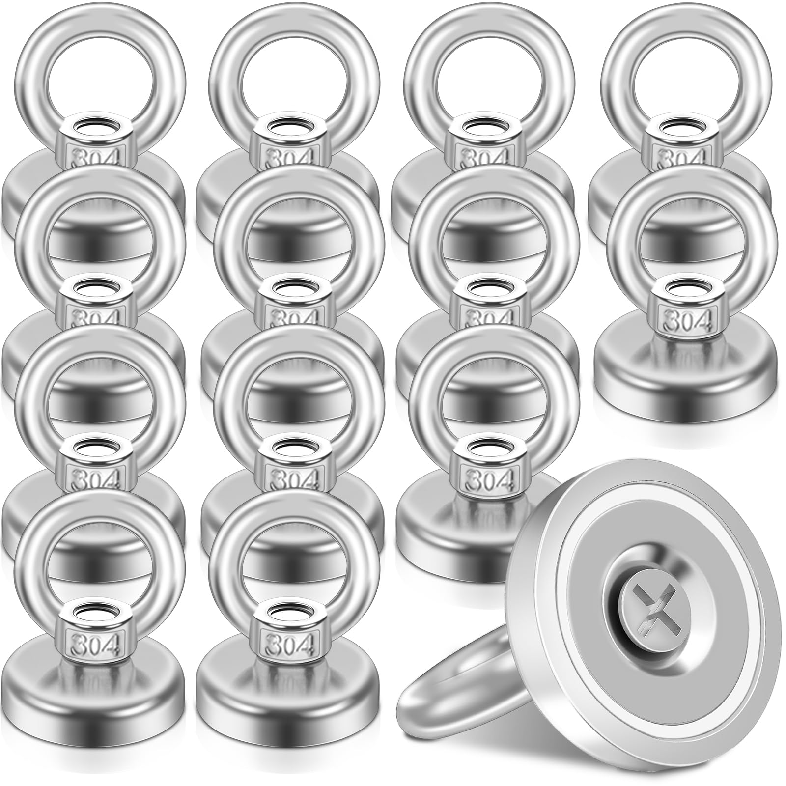 18 Stück Neodym Magnete mit Loch 20x3 mm Magnete Stark Magne