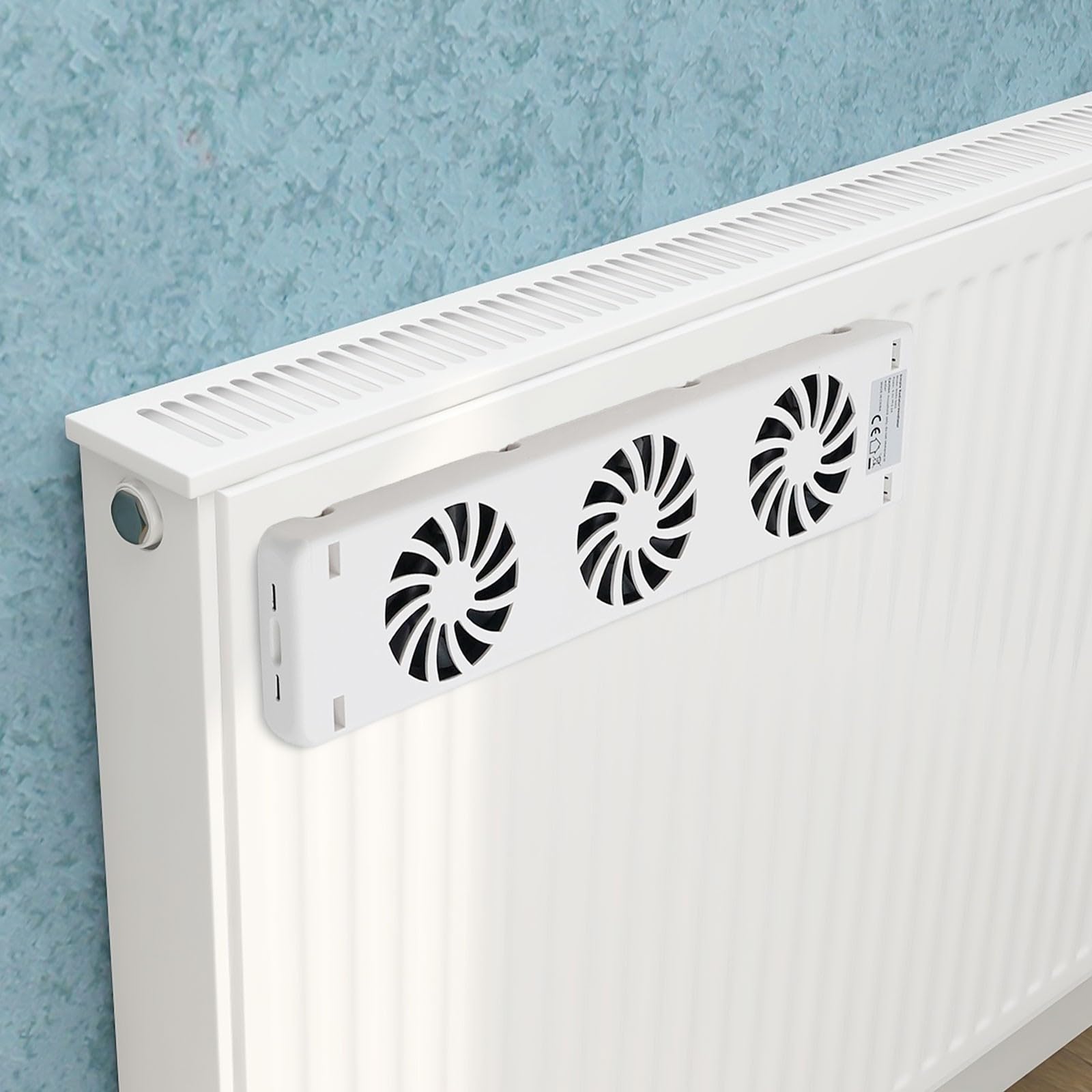 Magnetyczny termowentylator z regulacją prędkości, cichy wentylator zapewnia optymalne rozprowadzanie ciepła, energooszczędny do 2600 obr./min, biały (MXRV-25-E02)