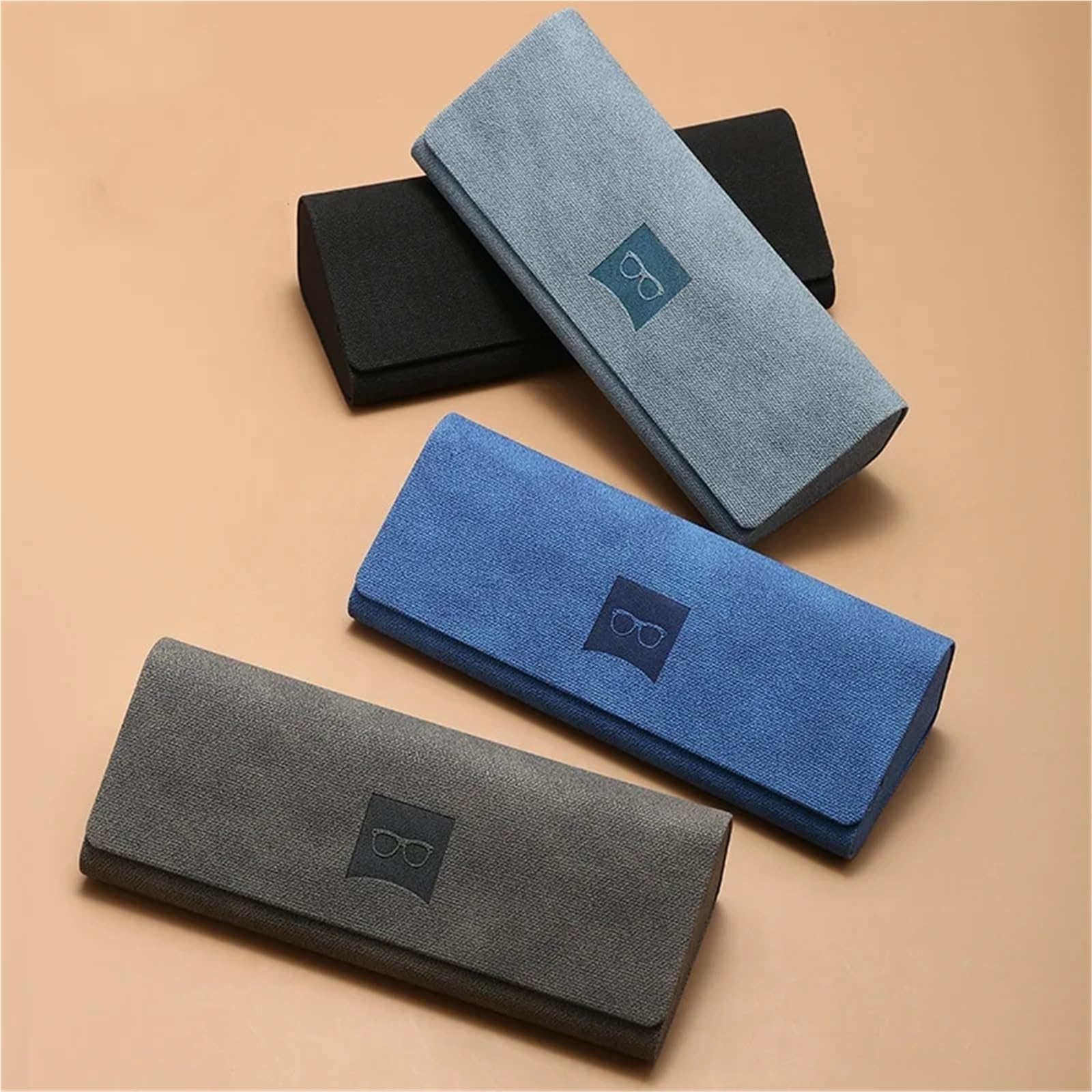 Custodia occhiali da sole Custodia Rigida Portatile Anti-pressione Con Motivo Triangolare For Occhiali per Elegante Portatile