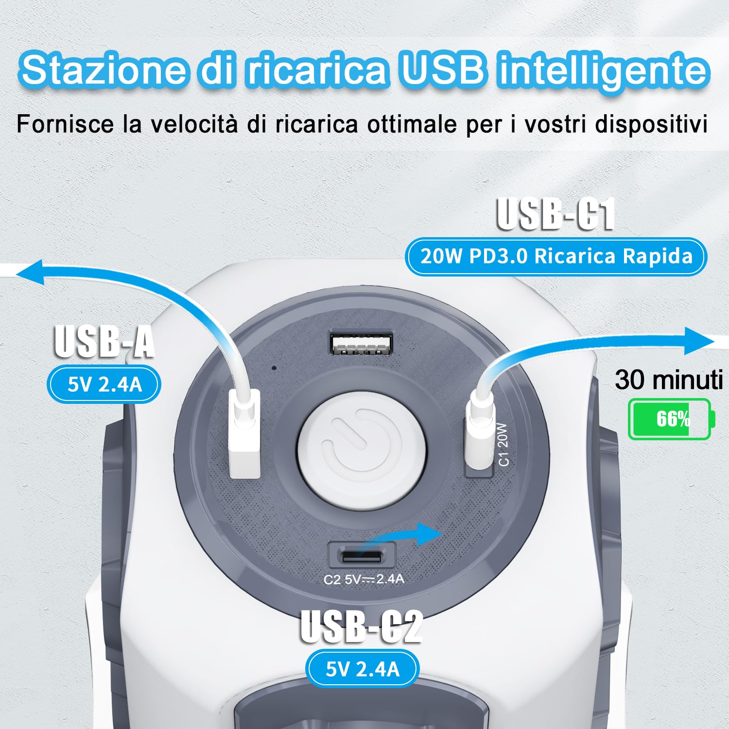 TOPREK Regleta Vertical con 8 Tomas Universales ITA 10/16A y Schuko y 2 USB C y 2 USB A (USB-C1 20W PD3.0 Carga Rápida), 4000W/16A, Regleta con Interruptor, Cable de 2M, Enchufe 16A, Oscuro Gris | 2 tipo C (20 W PD3.0 carga rápida) y 2 tipo A y 8 universa