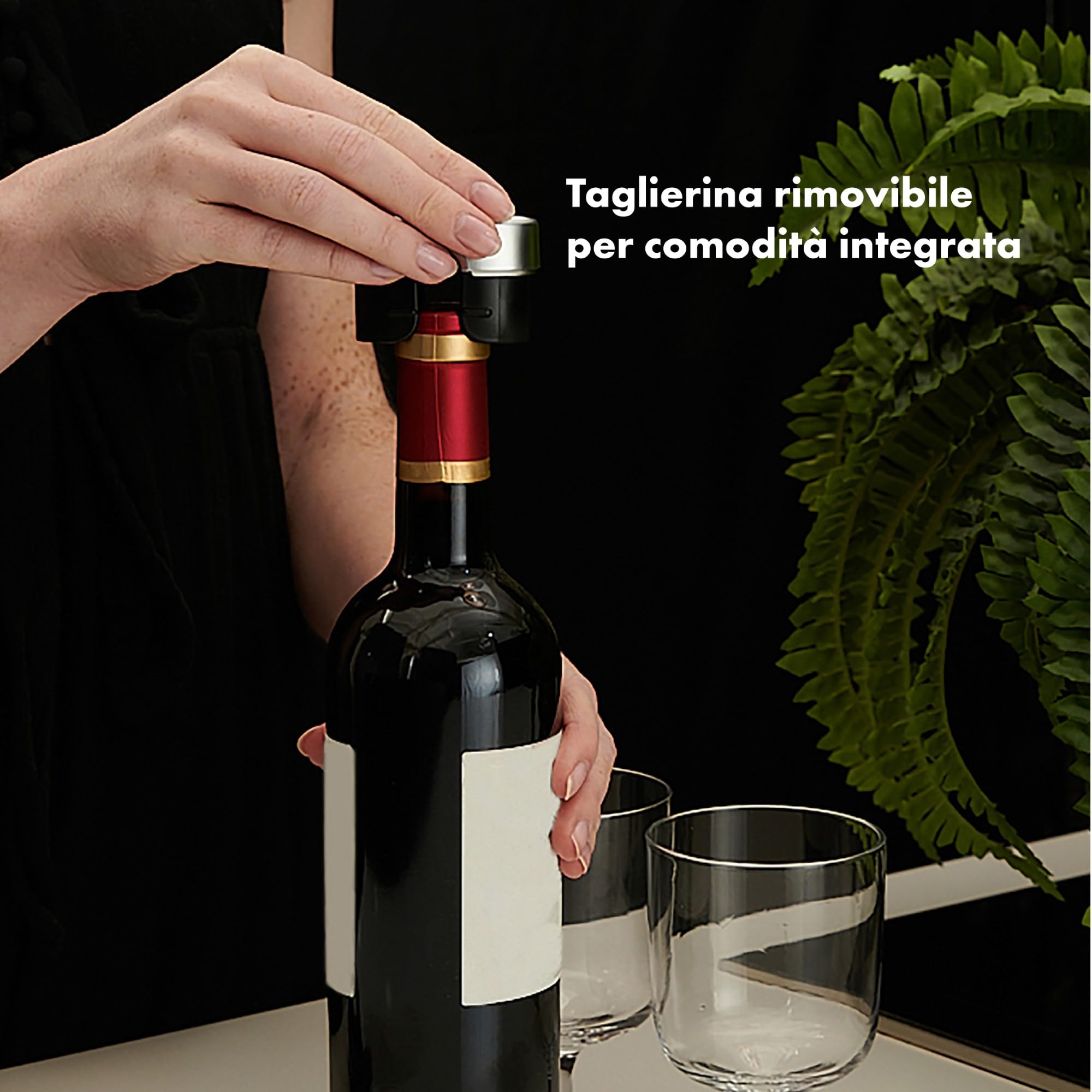 OXO Cavatappi ad ali in acciaio con tagliacapsule rimovibile