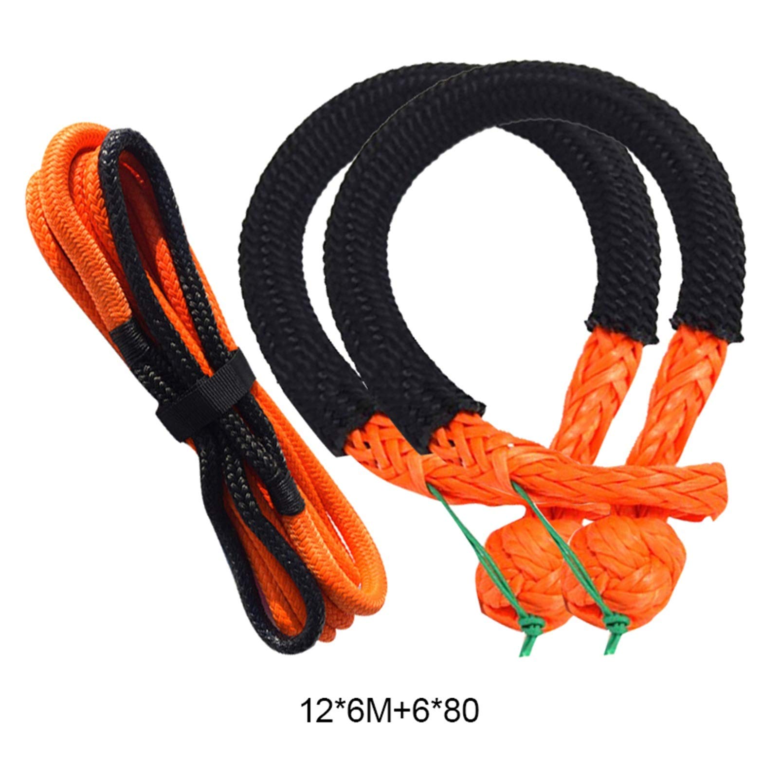 Syntetyczna lina wyciągarki, 25mm * 9m Liny odzyskiwania kinetyczne 12mm * 150mm miękkie kajdany dla 1/2 3/4 ton Truck Durango 4d do pojazdów terenowych 4WD ATV UTV