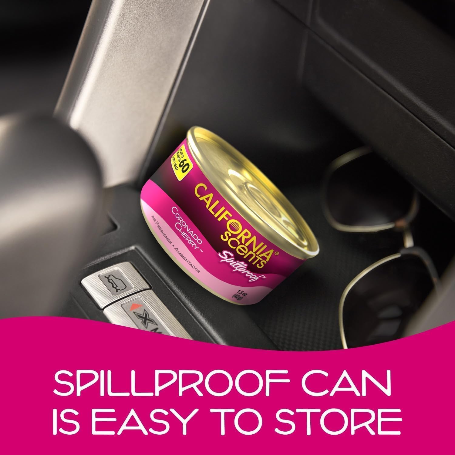 AutoFullCar – California Scents Ambientador de Coche Aroma Cereza “Coronado Cherry” – Fragancia Duradera (hasta 30 Días) – Intensidad Regulable – Lata 42 g – Aroma Dulce y Premium (12 UNIDADES)