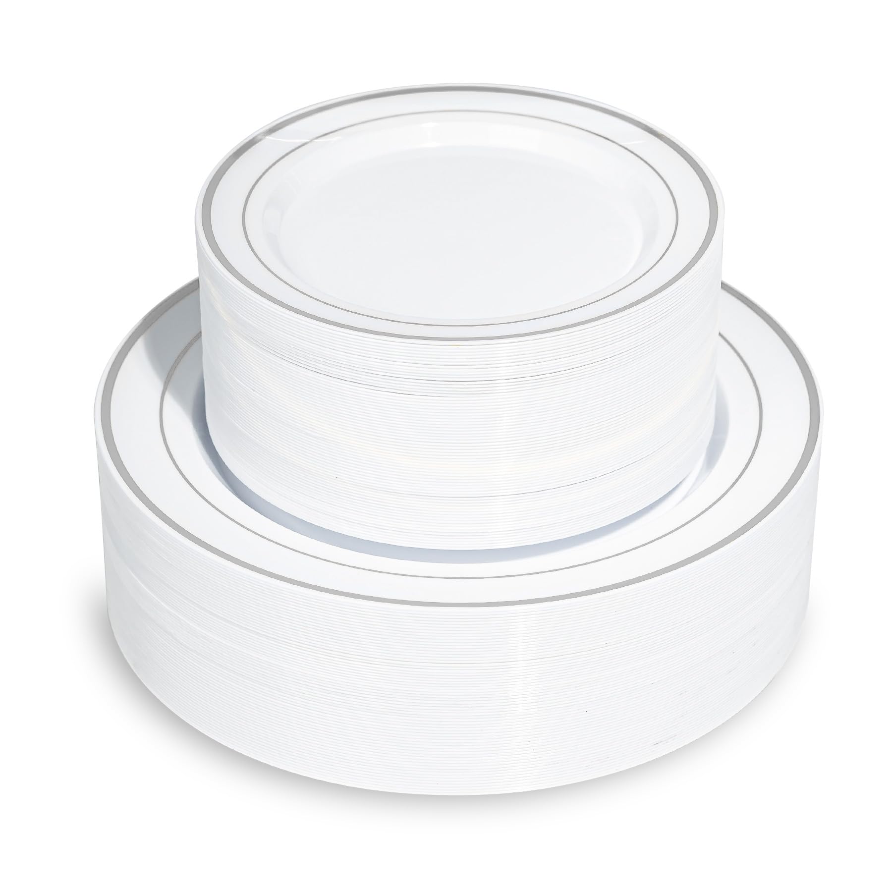 Gold Rim Disposable Plates - 100 Pack -8