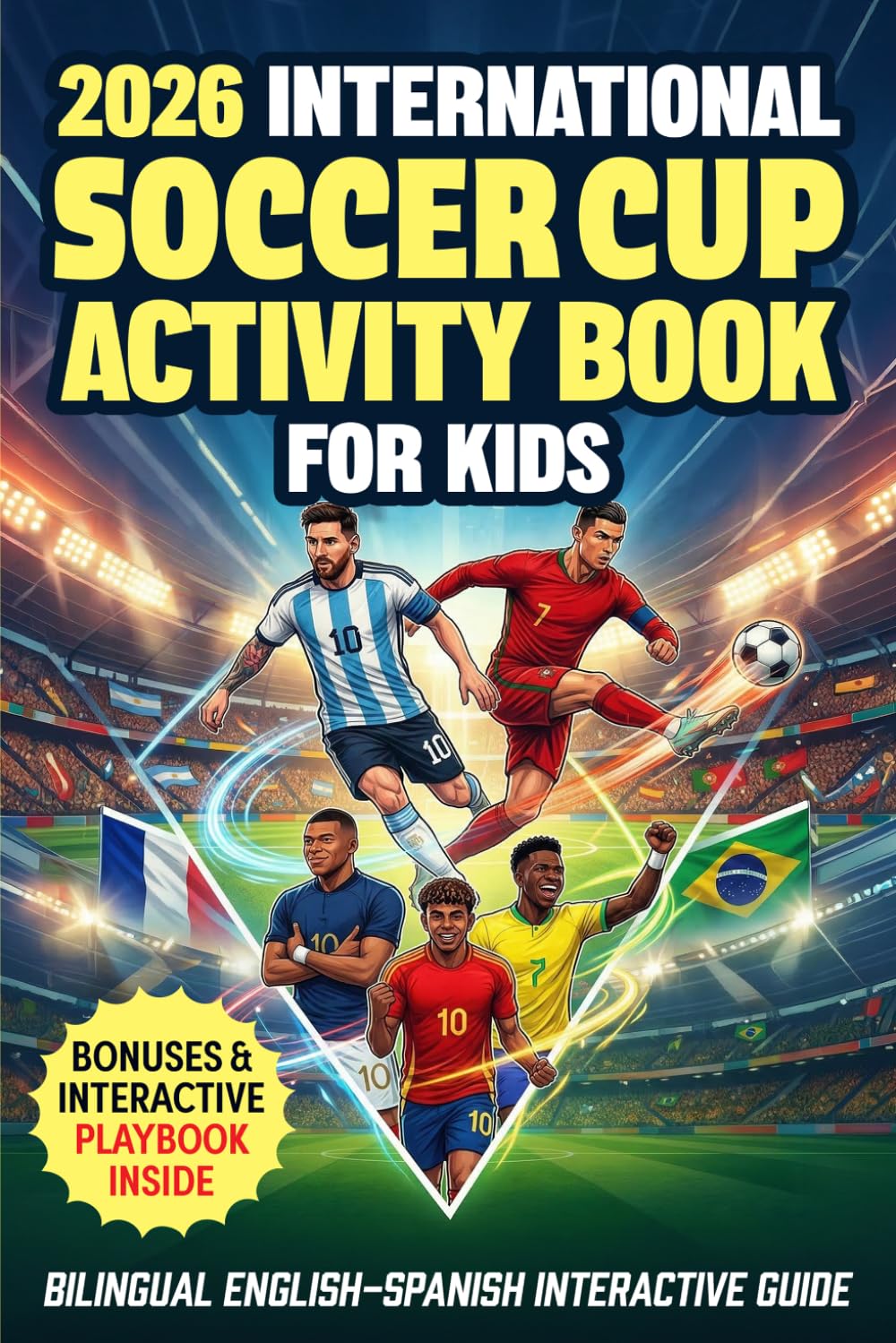 2026 International Soccer Cup Activity Book For Kids: Bilingual English-Spanish: Interactive Guide: Games, Match Stats & Fill-in Progress Tracker. ...
