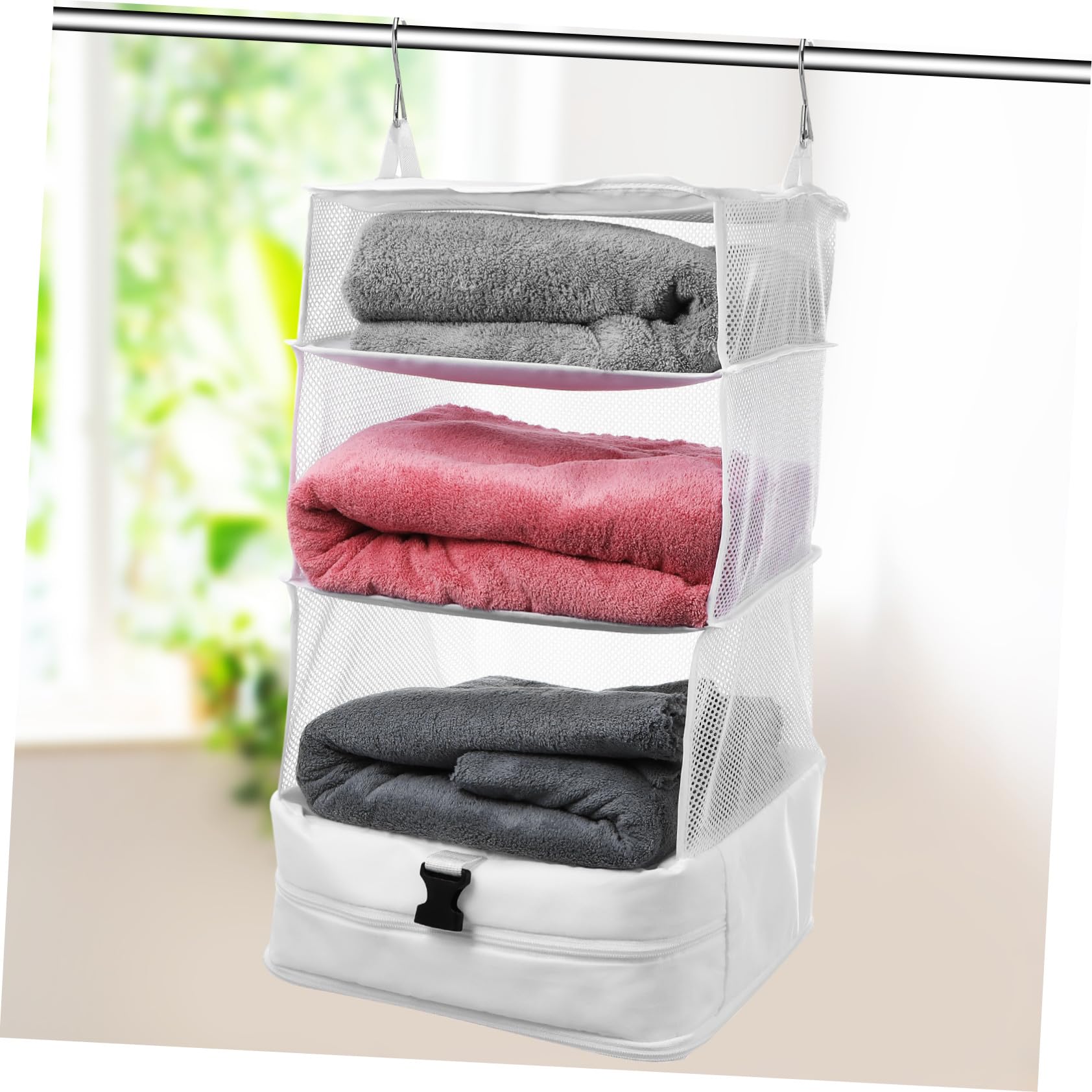 Alipis Organizer da Viaggio Sospeso Strati Borsa Bianca per e Accessori Compatta e Portatile per Valigie e Armadi