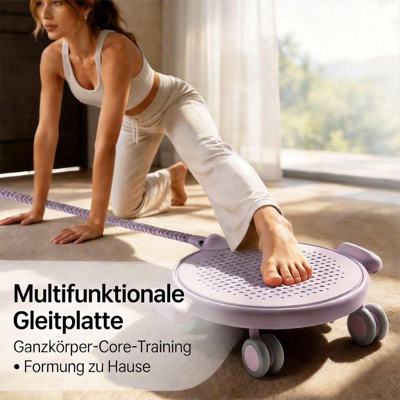 Sliders Fitness mit Latexseile und Verdickte Kniepolster