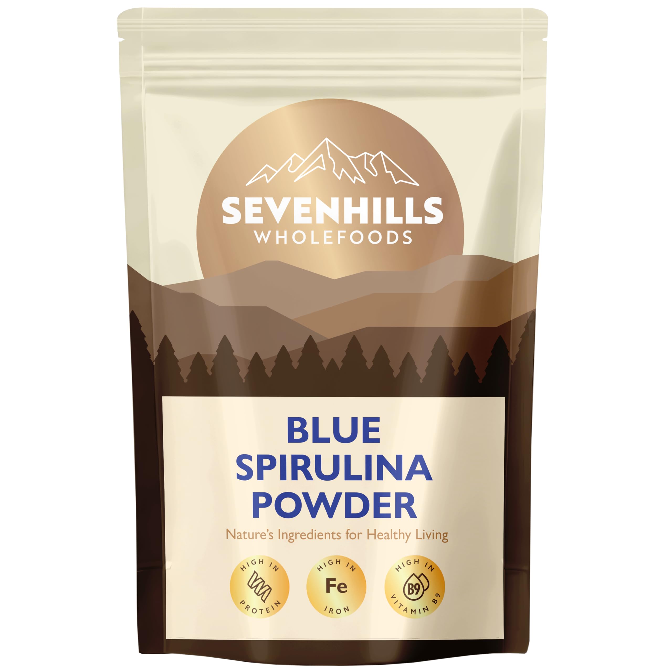 Sevenhills Wholefoods Premium Royal Blue Spirulina Powder | E18 Food Grade | 100% Natural Ingredient | Natural Food Colouring | Phycocyanin | 50g