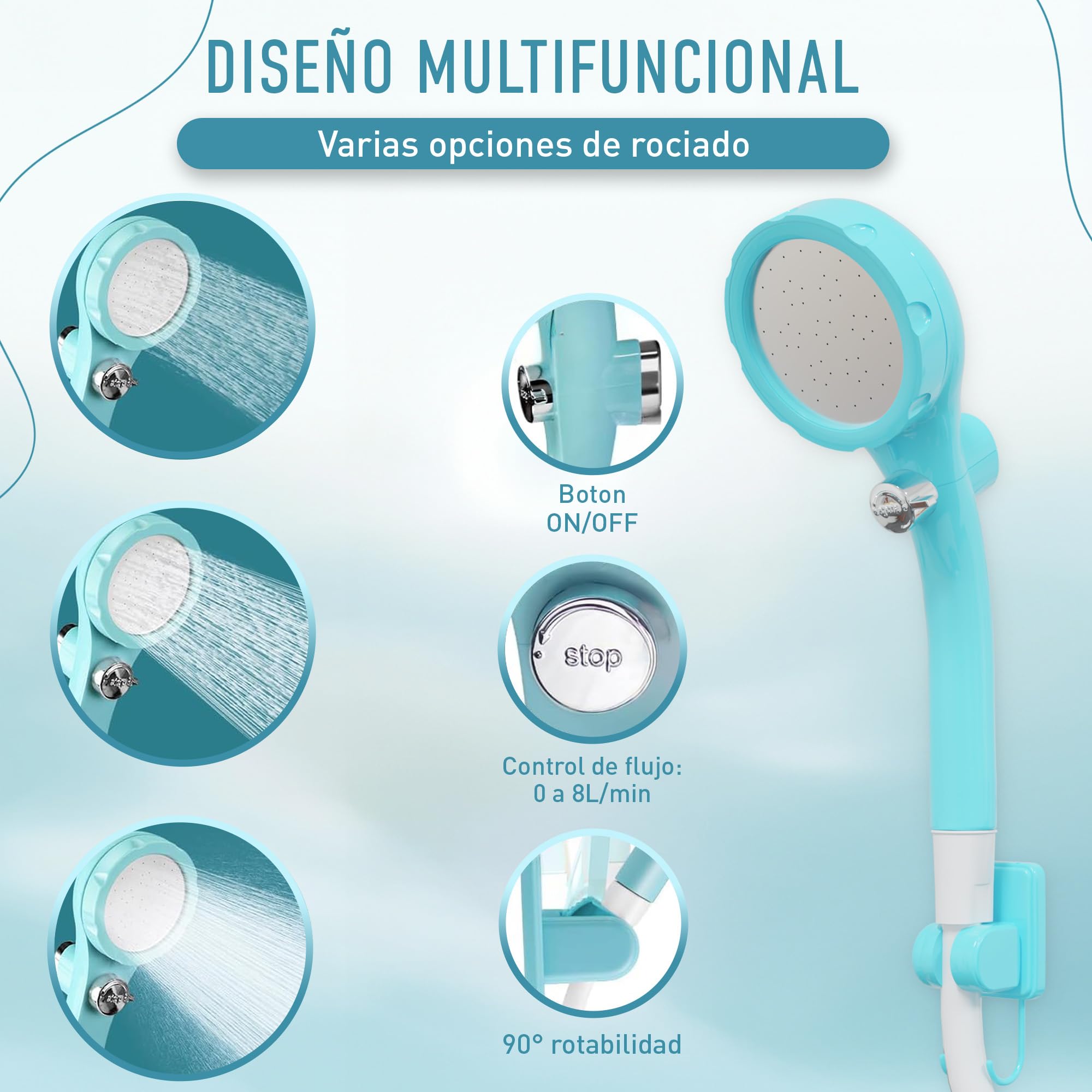 Ducha Portatil Camping - Duchas de Camping al Aire Libre - Duchas Acampada con Bomba IPX7 Impermeable & Batería 4500mAh Recargable - Ducha para Senderismo - Lavado Autos - Mascotas - Baño.