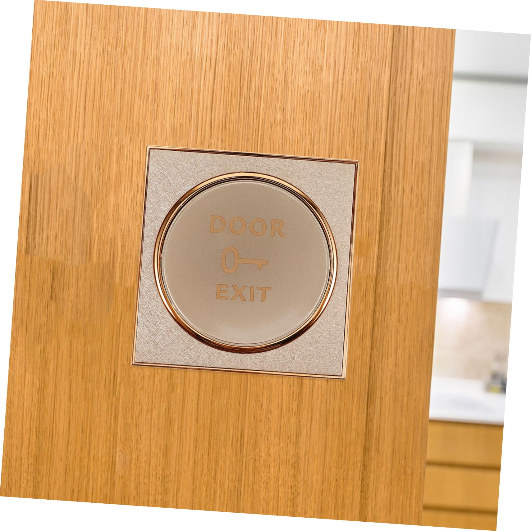 Tofficu 5 Pièces de bouton de contrôle d'accès portes dirigé clé poussoir panneaux muraux couverture de cloche de porte bouton poussoir de sortie de porte Doré