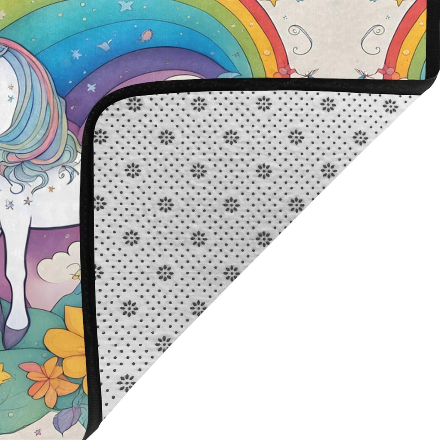 Cartoon Unicorns Printed Home Decoration Floor mat - 80x58 inches, Soft and Comfortable mat for Office and Living Room
