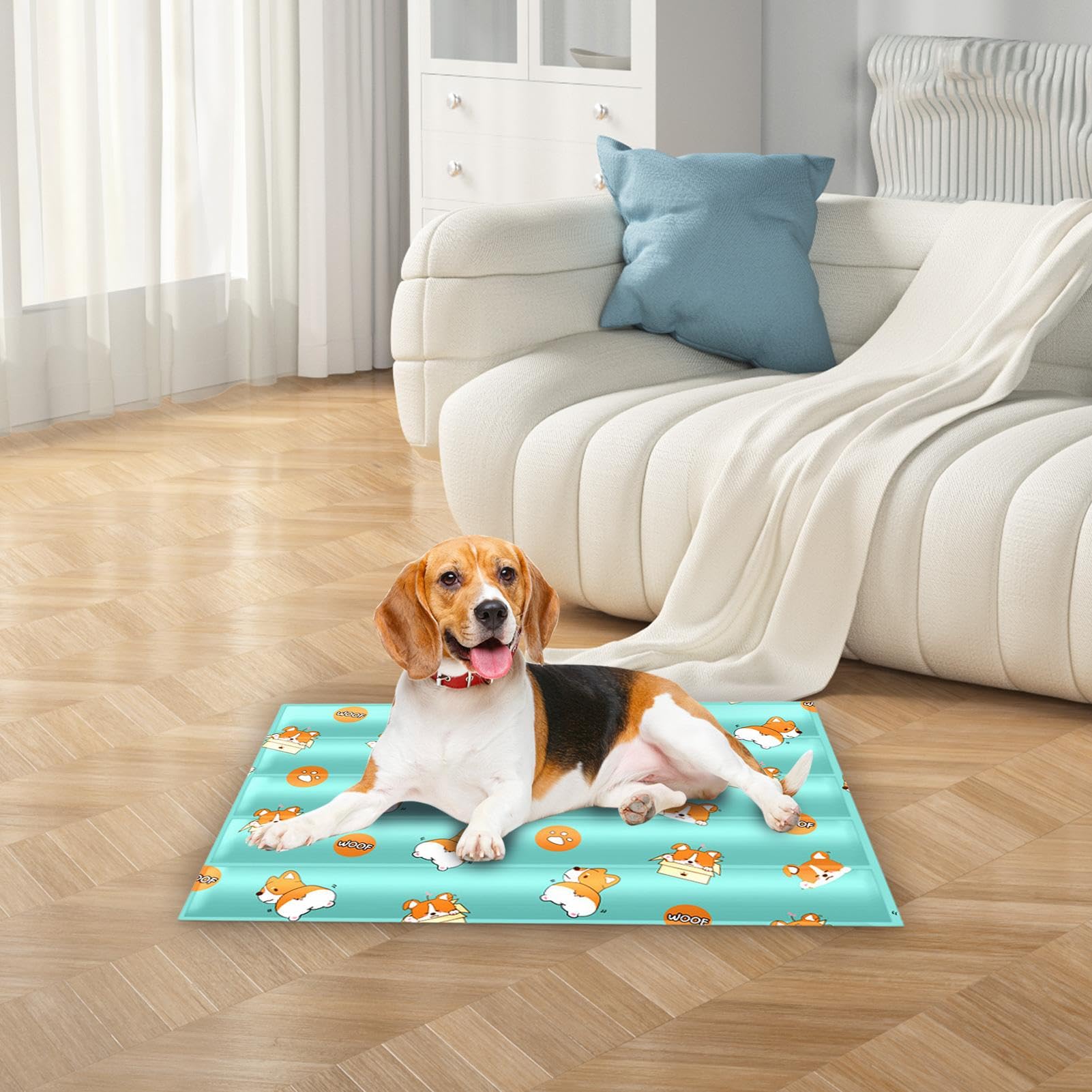 Tappetino refrigerante per cani, tappetino rinfrescante per animali domestici, tappetino estivo per il ghiaccio, cuscino rinfrescante, cuscino estivo per gatti e cani, lavabile, tappetino rinfrescante | Comodo Rinfrescante per Cuccioli Adatto A Interno Ed