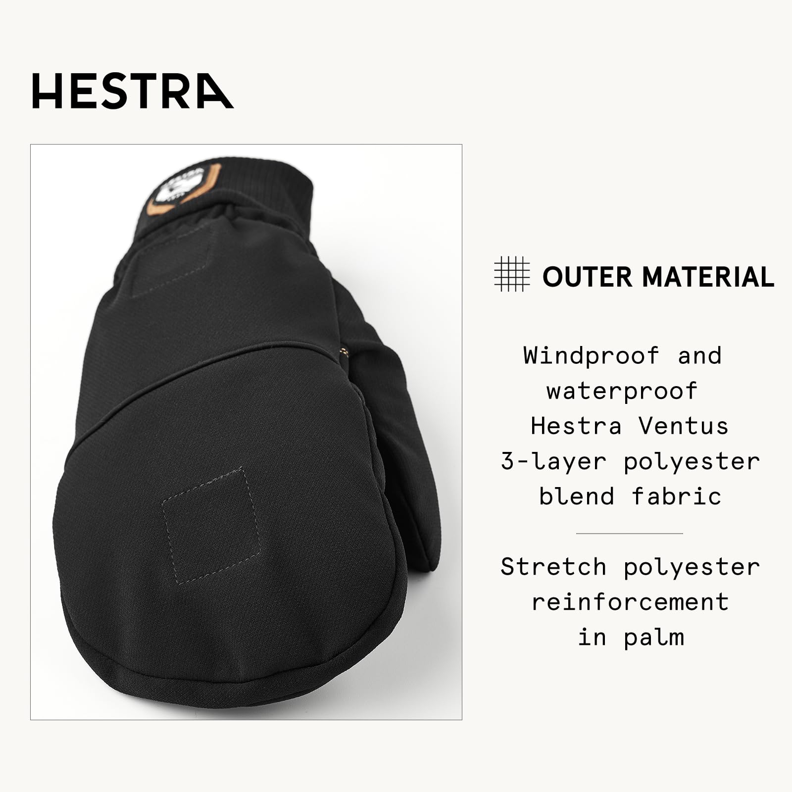 Hestra Windbreaker Überziehhandschuh, wasserdicht, winddicht und isoliert, mit Kapuze für extreme Kälte und Wintersport
