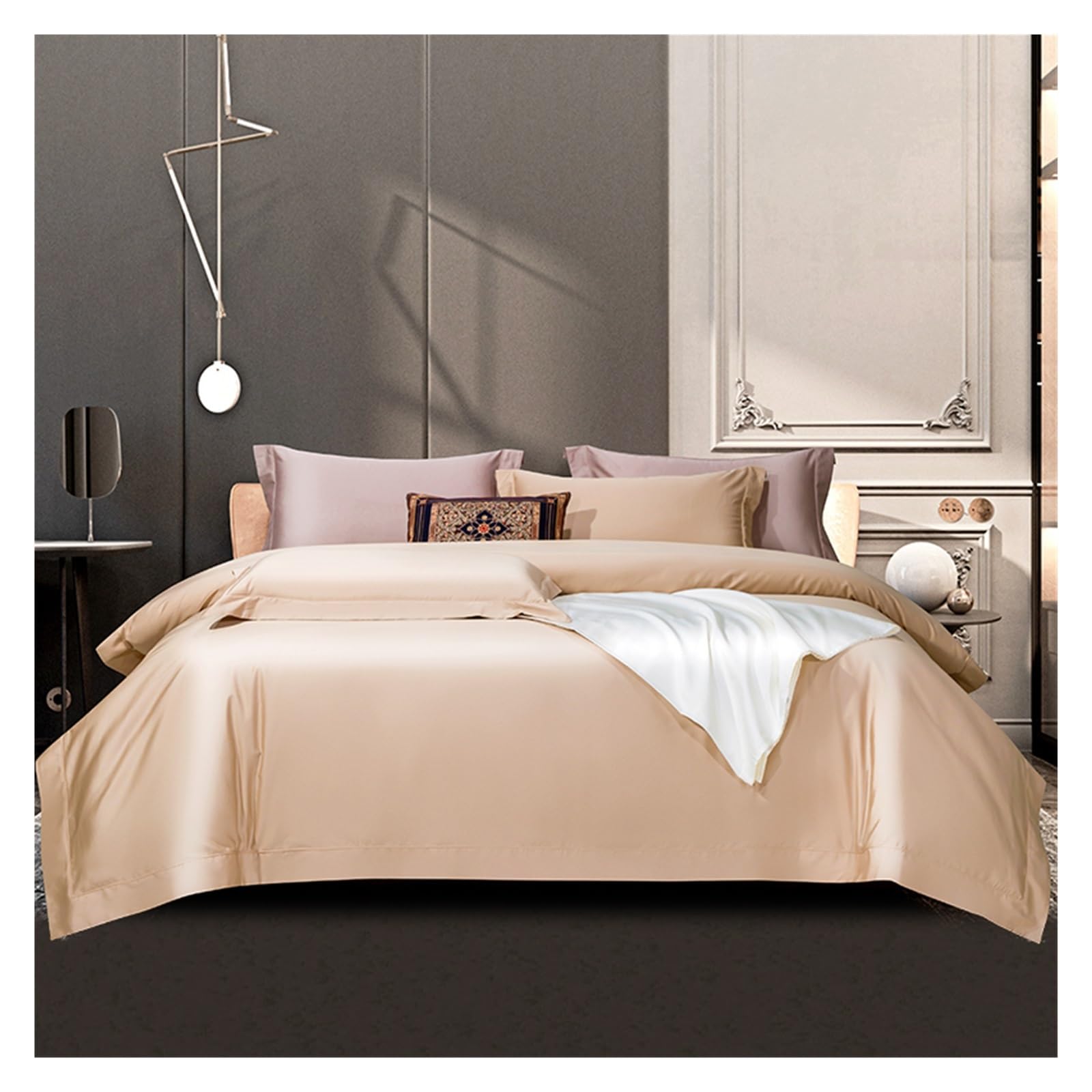 Housse de couette en coton égyptien gris pour des nuits douces