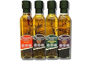Benissimo Herb Infused Cooking Oil Chef Pack, All Natural Italiano, Roasted Garlic,...
