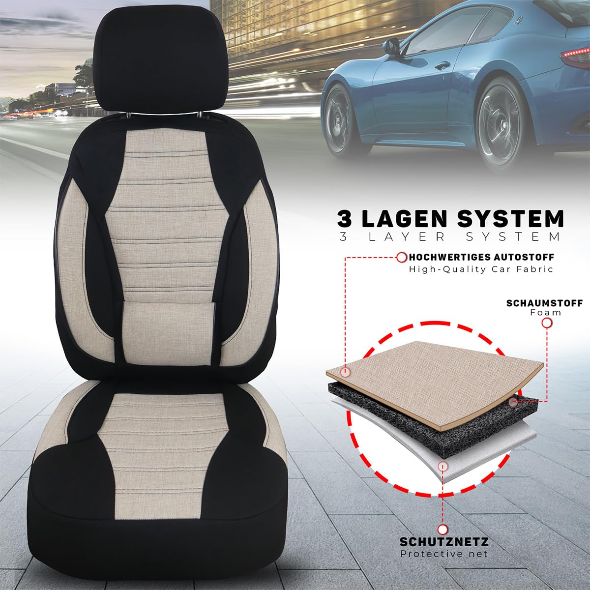 Funda De Asiento De Coche Para Kia Sportage Stinger Stonic Spectra Niro Rio X Line Picanto