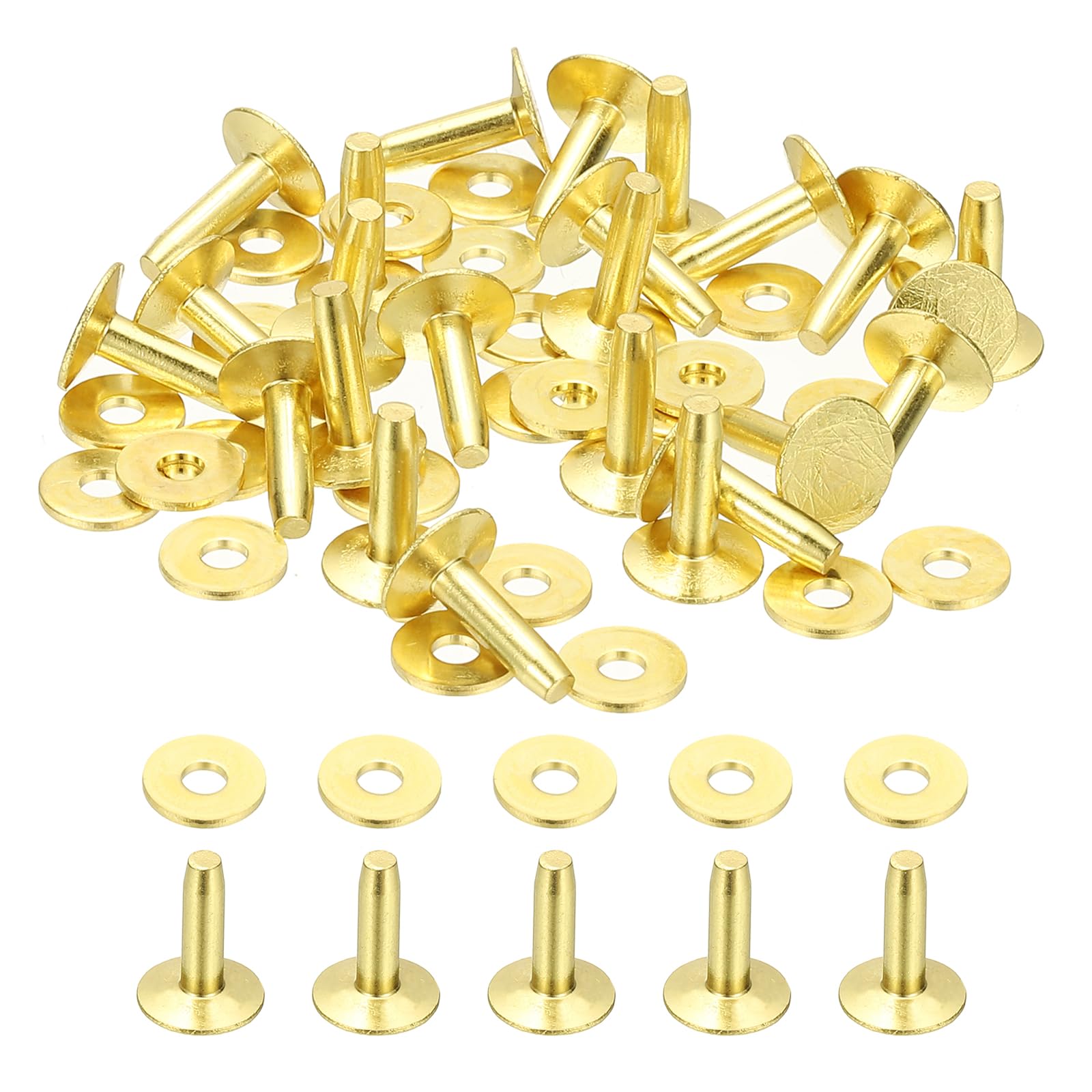 PATIKIL 10x3.3x12mm Leather Rivets and Burrs