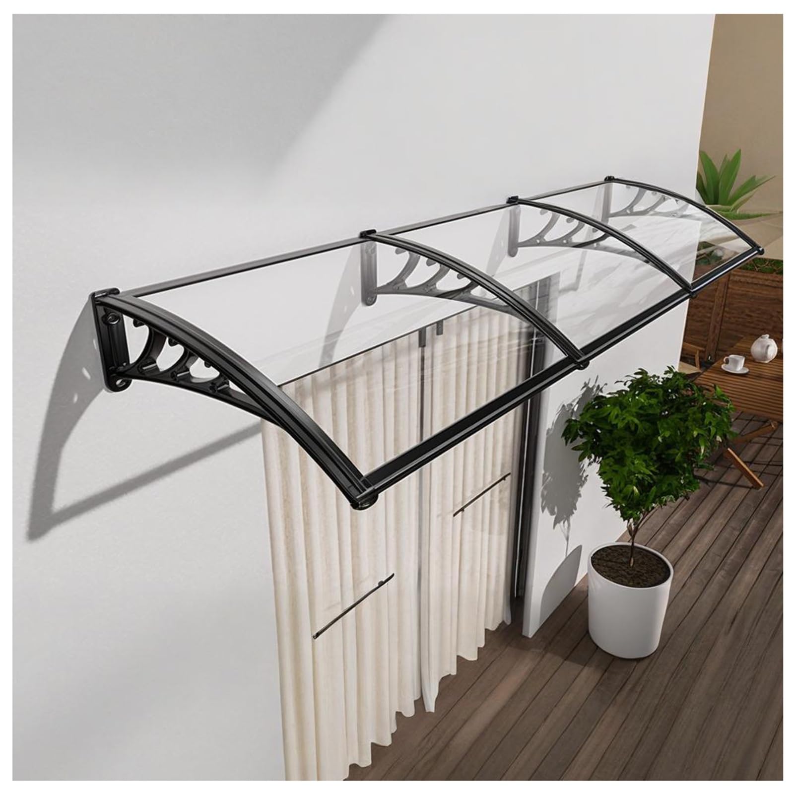 Store de fenêtre en polycarbonate pour abriter votre entrée de la pluie