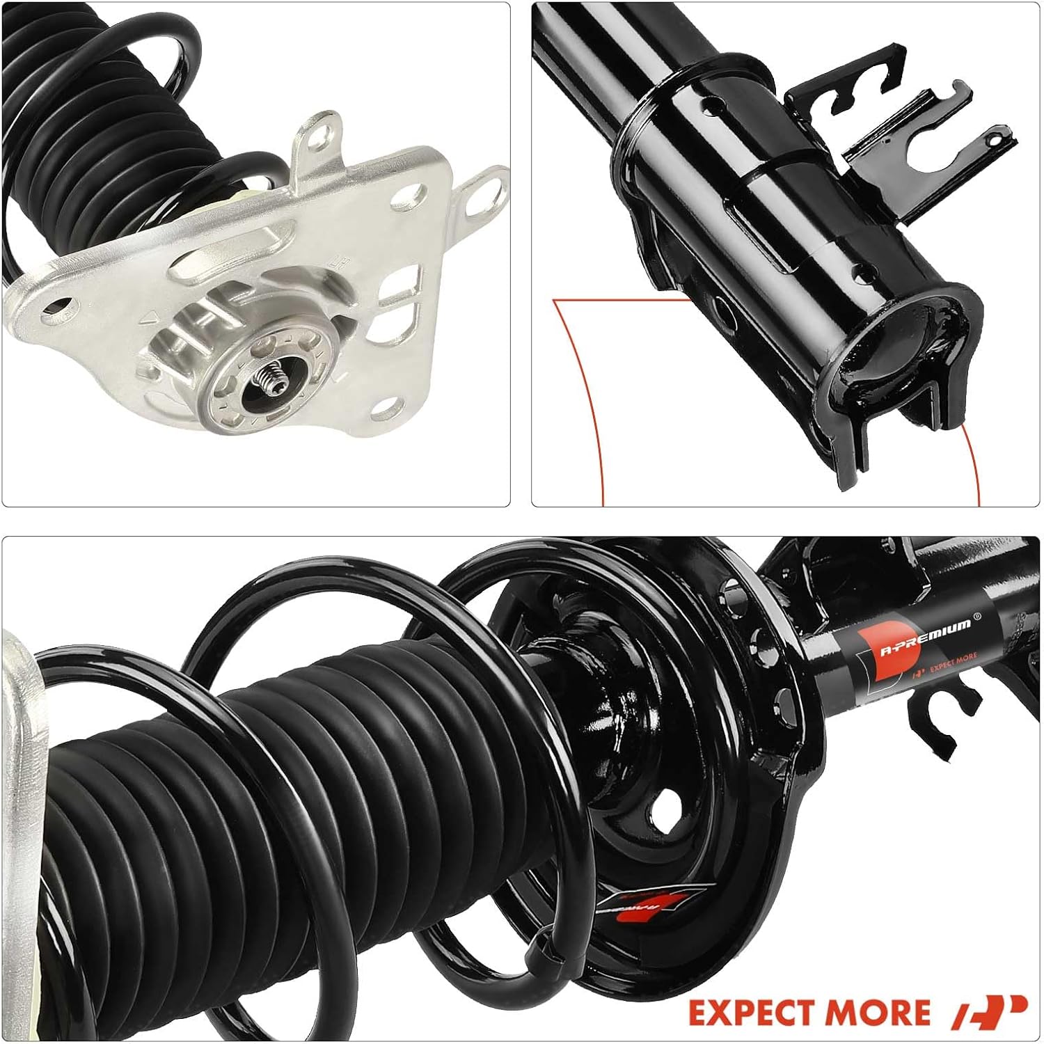 A-Premium Rear Complete Strut and Coil Spring Assembly Compatible with Jeep Renegade 2015 2016 2017 2018, FWD, 2-PC Set