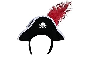 Pirate Headband with Feathers - Swashbuckling Headwear for Women