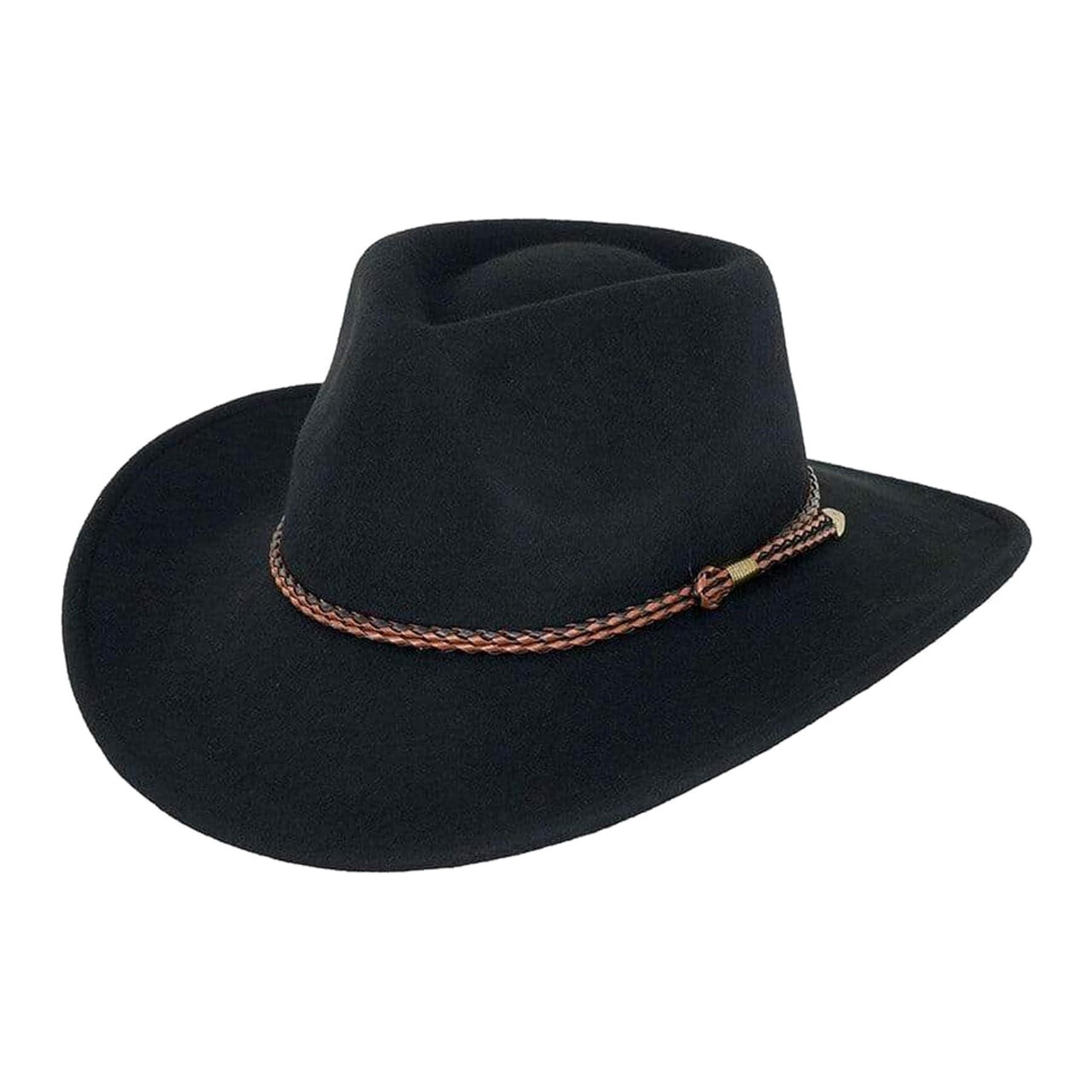 80s Baily Cowboy Hut 黒 Western Express 8 Second Brick Top Felt Cowboy Hat