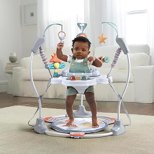Miniatura 4 de Centro de actividades para bebés, centro de actividades para bebés con música, juguetes interactivos, asiento giratorio de 360, 3 alturas