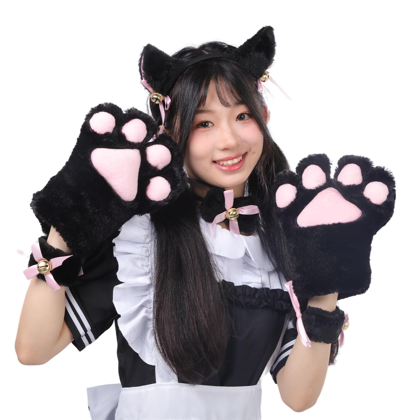Amazon.co.jp: [AwwwCos] 猫耳コスプレ 7点セット ネコミミ