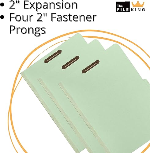 Miniatura 10 de The File King One Divider - Carpeta de archivos de clasificación de cartón prensado azul oscuro, tamaño carta, caja de 10, pestaña superior,