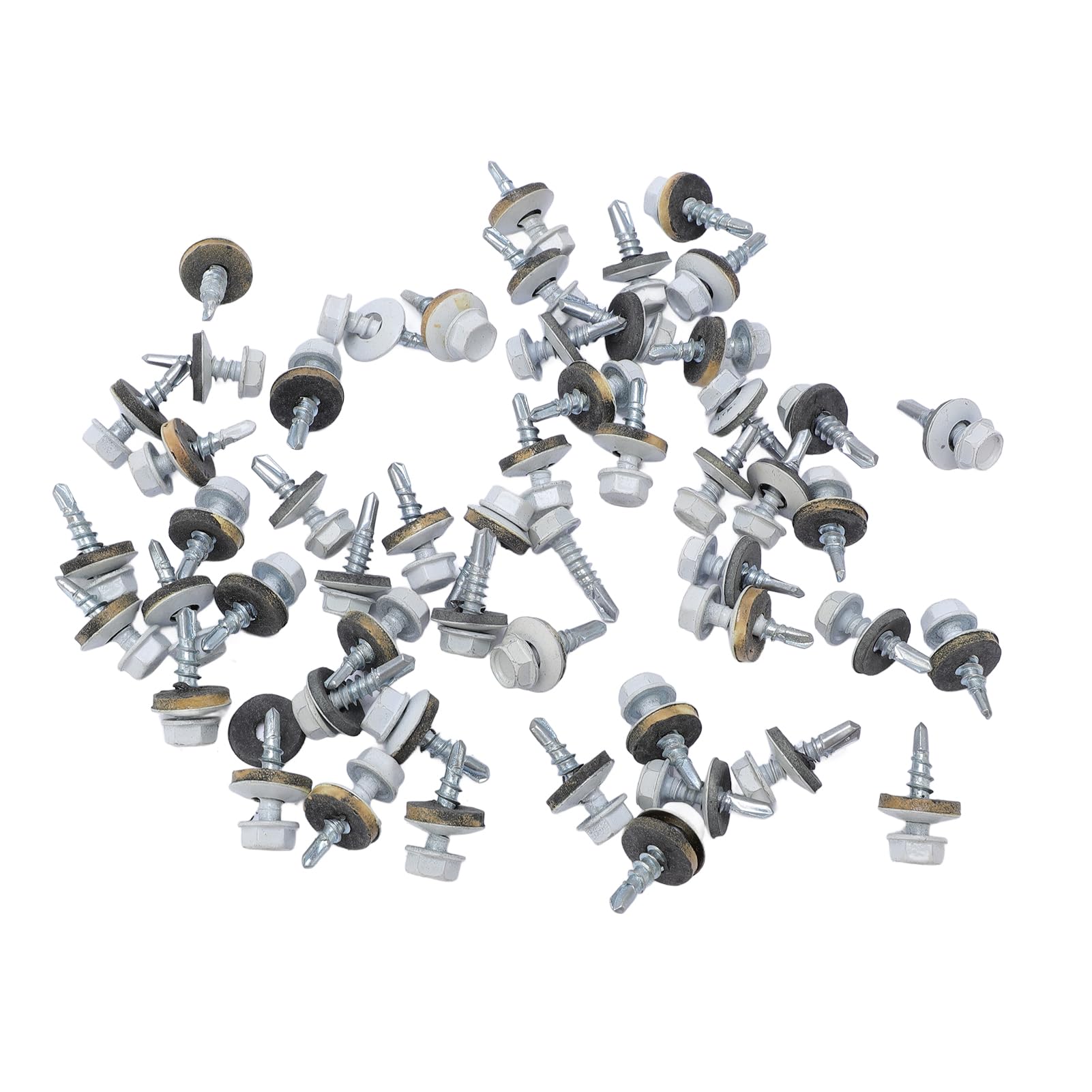 Vis de toit hexagonal blanc anti fuite pour supprimer les infiltrations de toiture en tôle