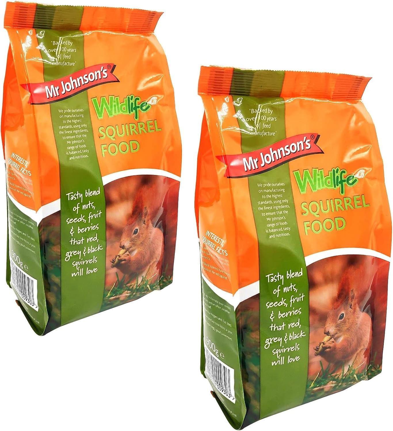Mr Johnson's Wildlife Squirrel Food 900g x 2 Pack