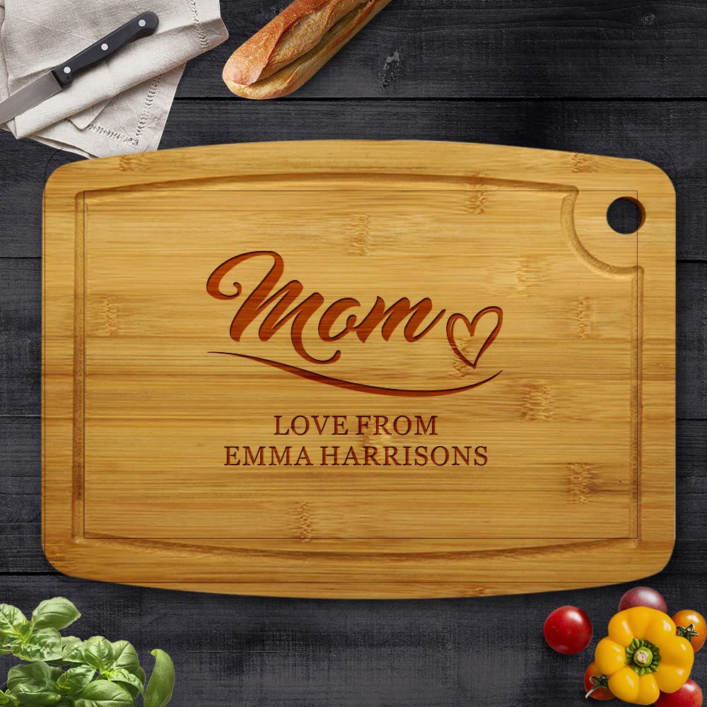 Personalised Chopping Board Cheese Board Bamboo Chopping Board Cutting Boards Christmas Mothers Day Gifts for Women Her Mum Grandma Wife Nanny Nanna (Design 2)