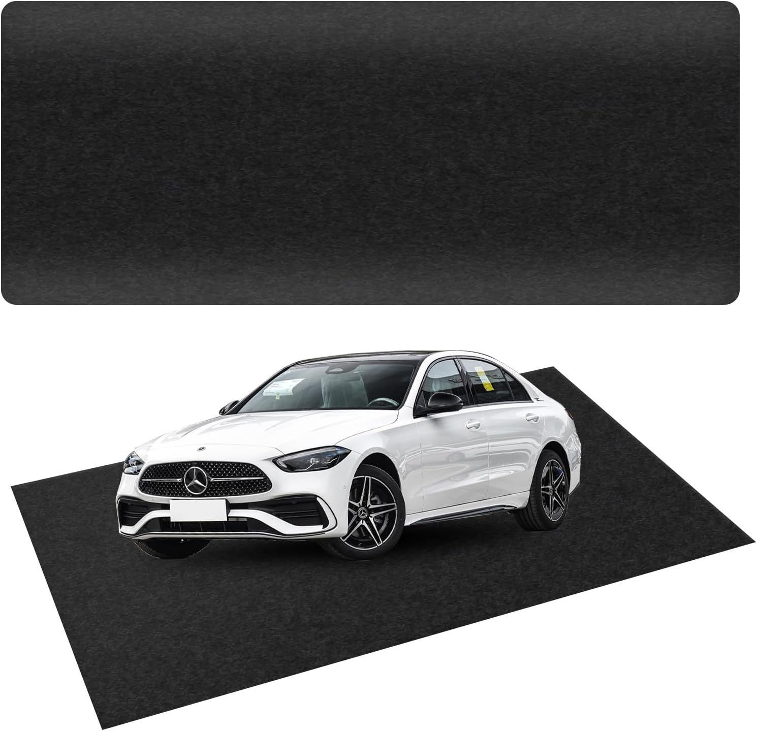 AAIN Oil Spill Mat (17' x 7'4"), Garage Floor Mat, Absorbent Oil Pad, Premium Maintenance Mat, Waterproof, Protect Garage Surface from Spill & Stain, Reusable, Washable, Durable, Black