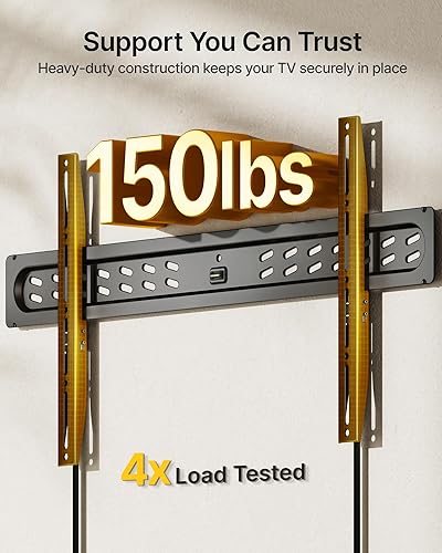 Miniatura 4 de monTEK Soporte de pared fijo ultra delgado para televisores planos y curvos de 43 a 95 pulgadas, perfil súper bajo de 0.95 pulgadas de pared,