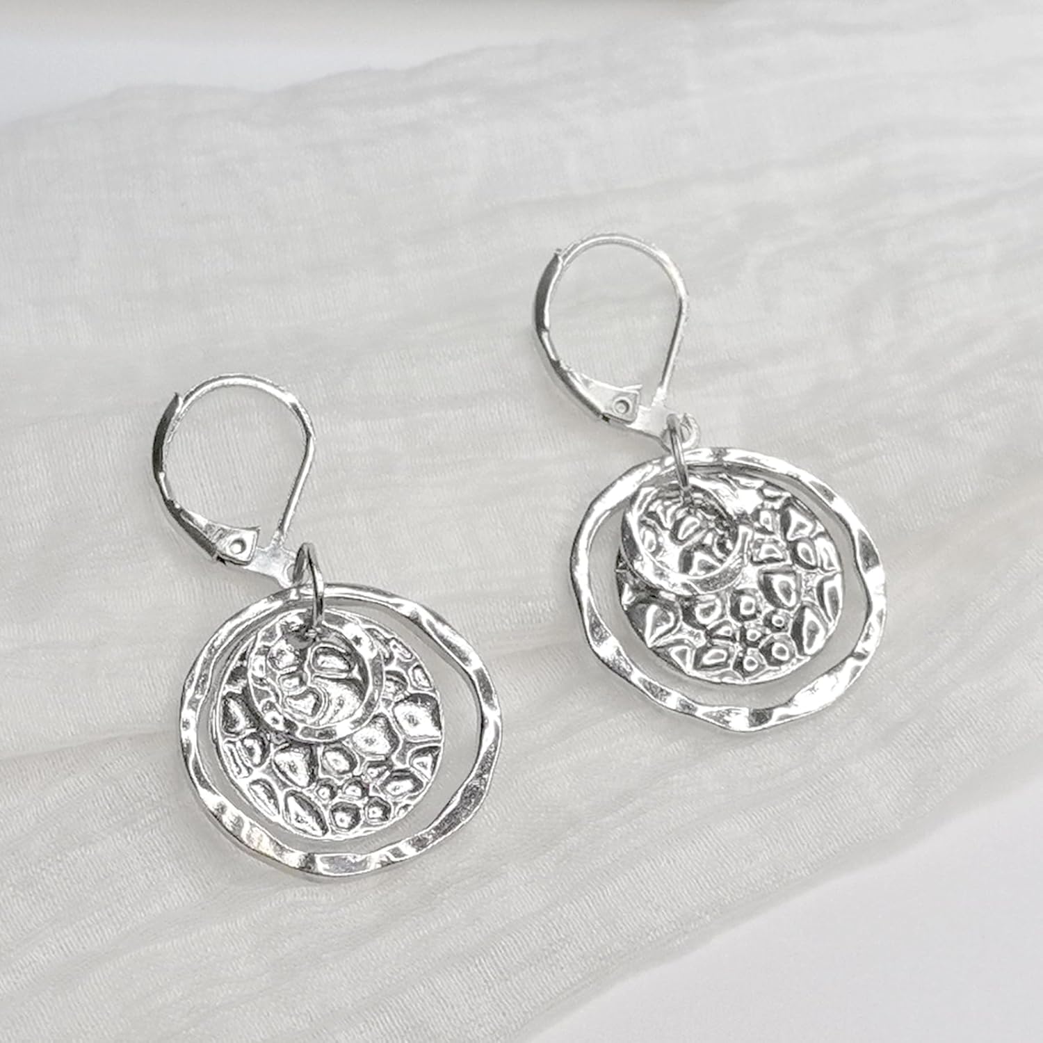 Sterling Silver Leverback Earrings for Women, 14K Gold and Silver Drop Dangle Earrings Jewelry Hypoallergenic Lightweight Lever Back Dangle Earrings for Gifts - Image 5